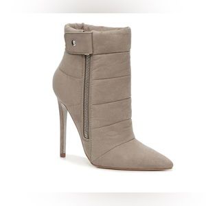 Gray Puffer Pointed Toe Stiletto Heel Boot by JLo